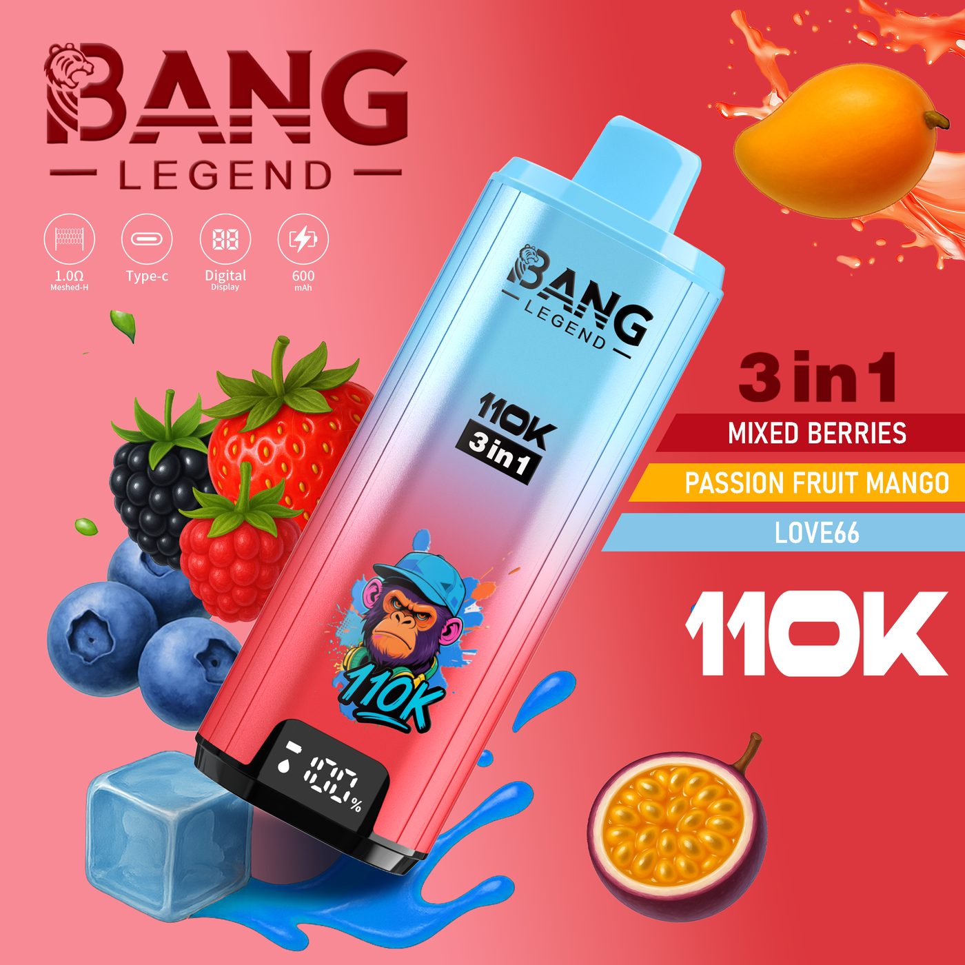 BANG Legend 110K Puffs Disposable Vape - view 13 - Splyv Reserve