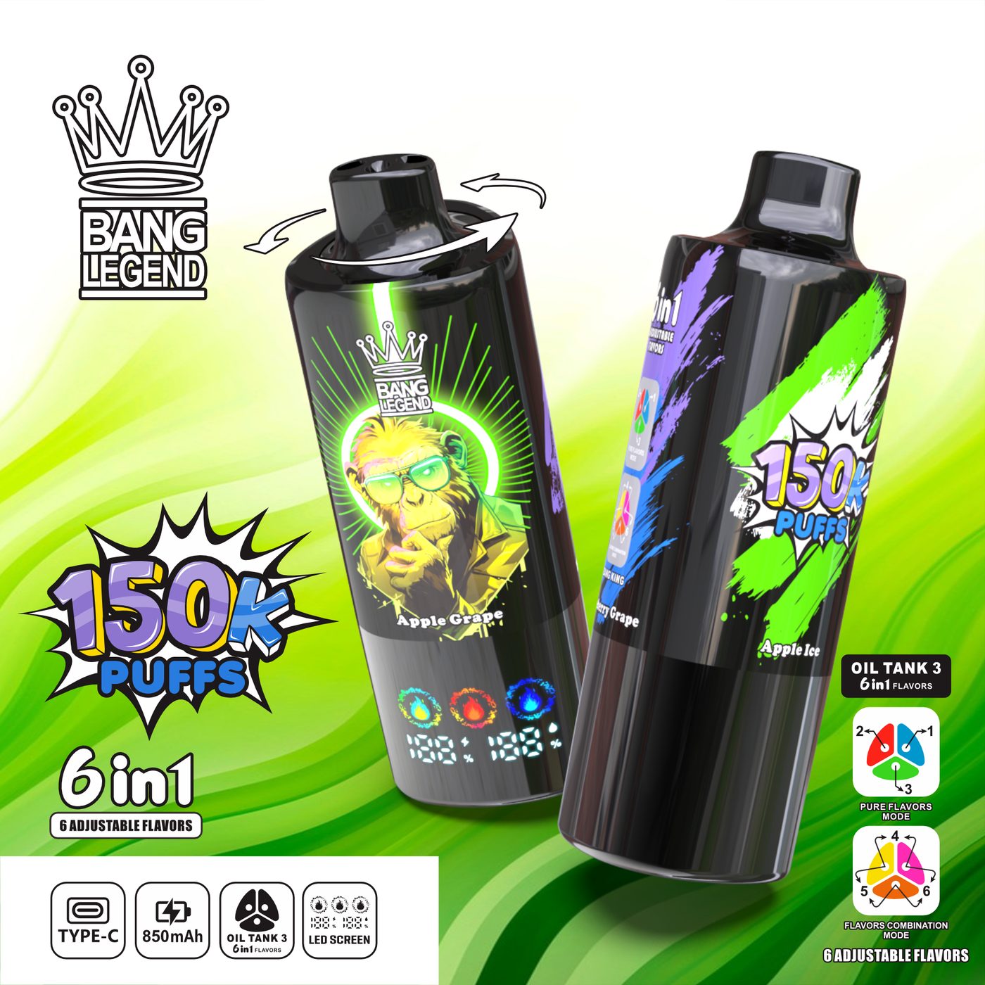 BANG Legend 150K Puffs Disposable Vape - view 8 - Splyv Reserve