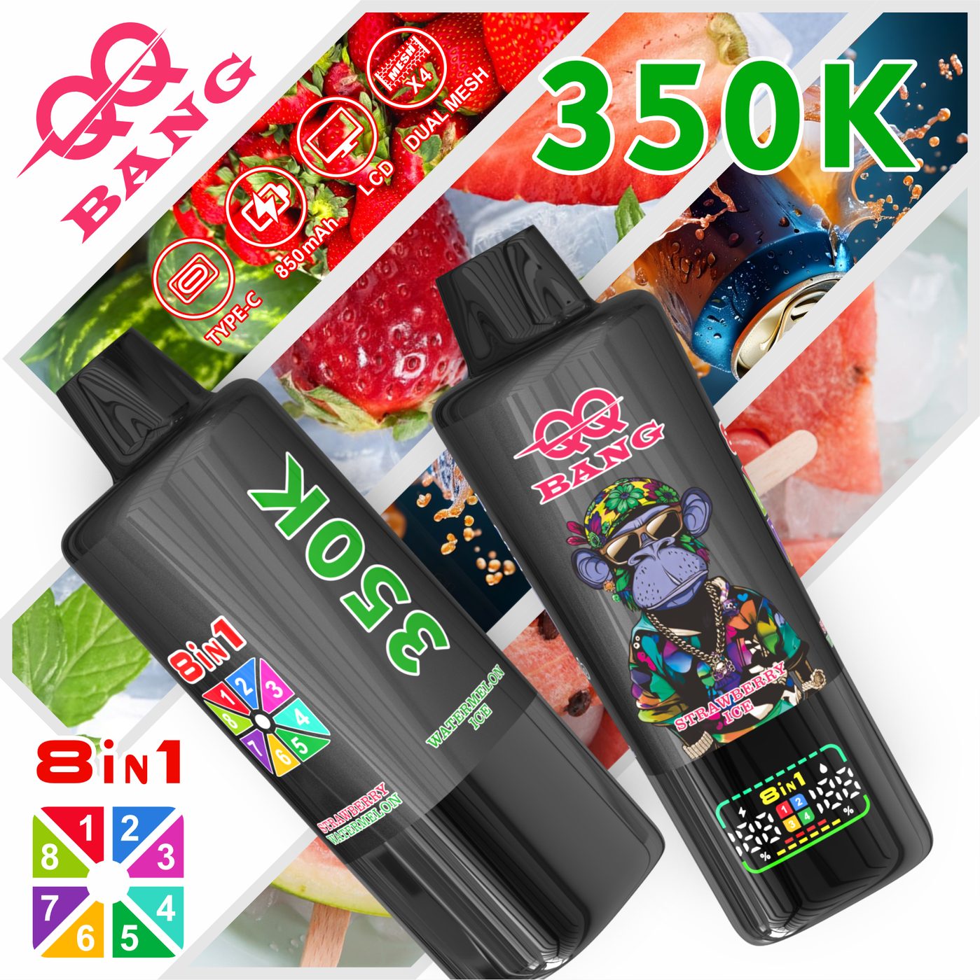QQBANG 350K Puffs Disposable Vape - view 1 - Splyv Reserve