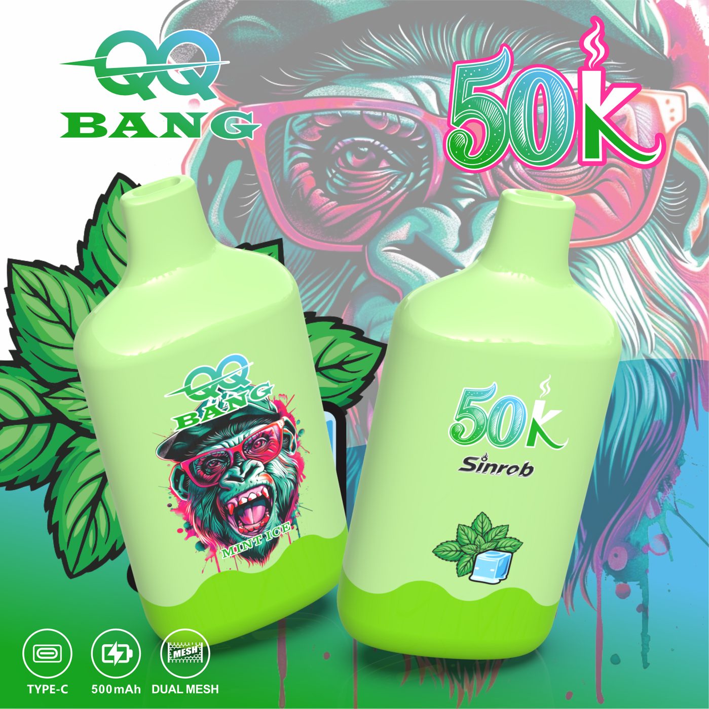 QQBANG 50K Puffs Disposable Vape - view 1 - Splyv Reserve